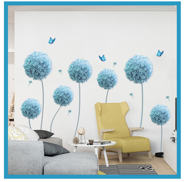 Creative Self-Adhesive 3D Blue Flower Stickers