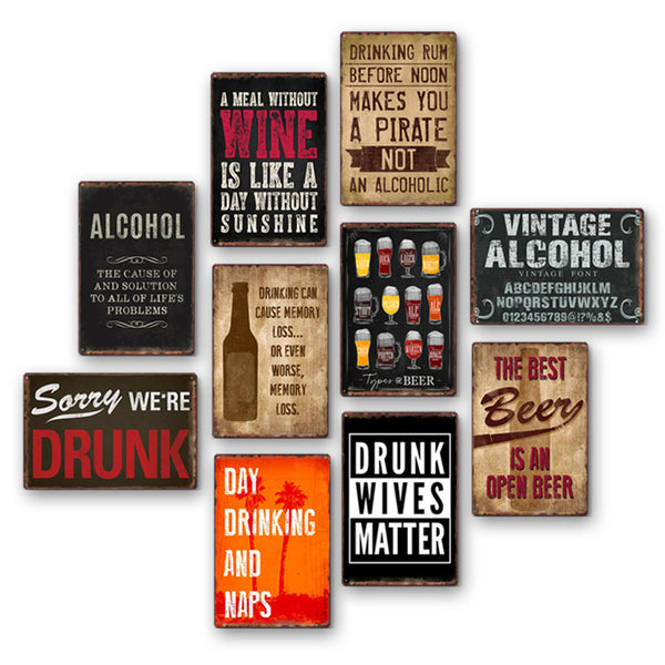 Tin Metal Bar Wall Decoration