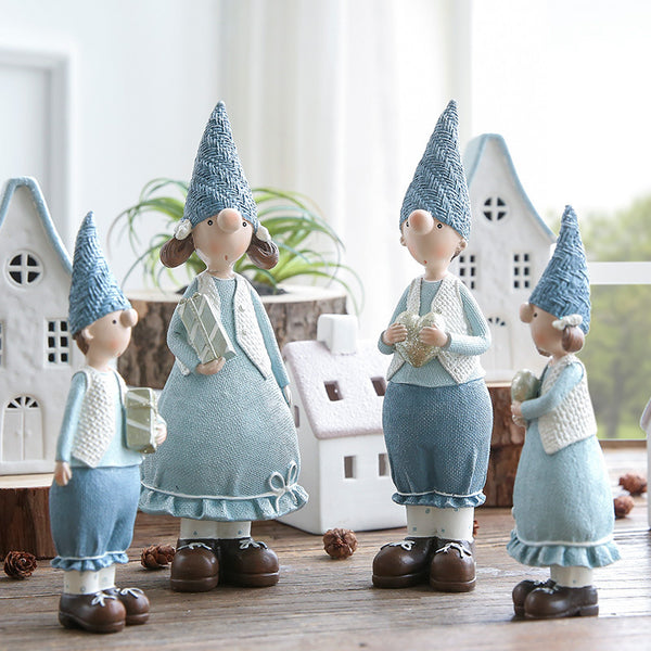Plastic home decor statues