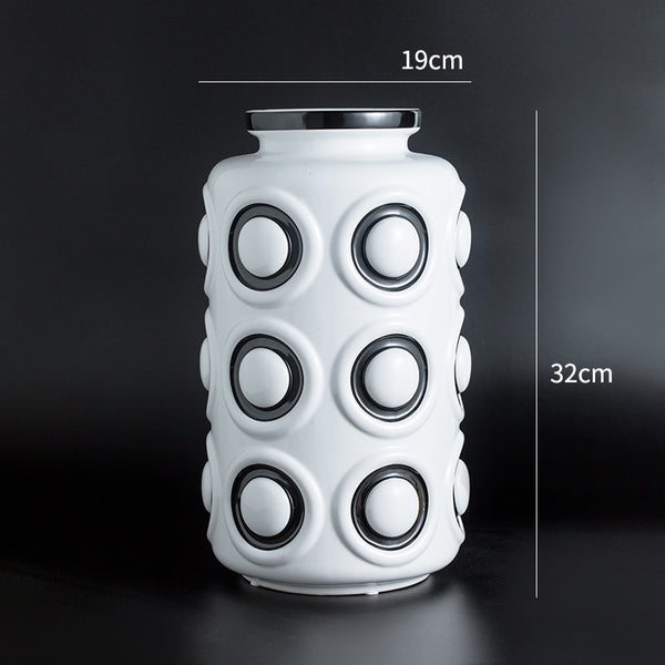 Luxury Gold Ceramic Relief Vase