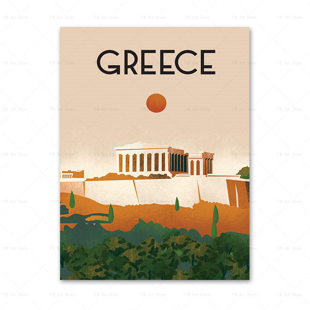Travel City Canvas Painting