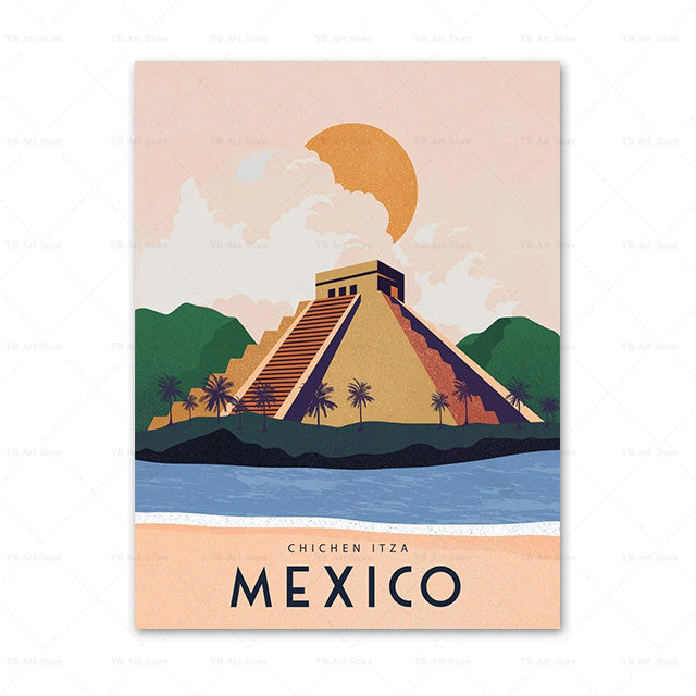Travel City Canvas Painting