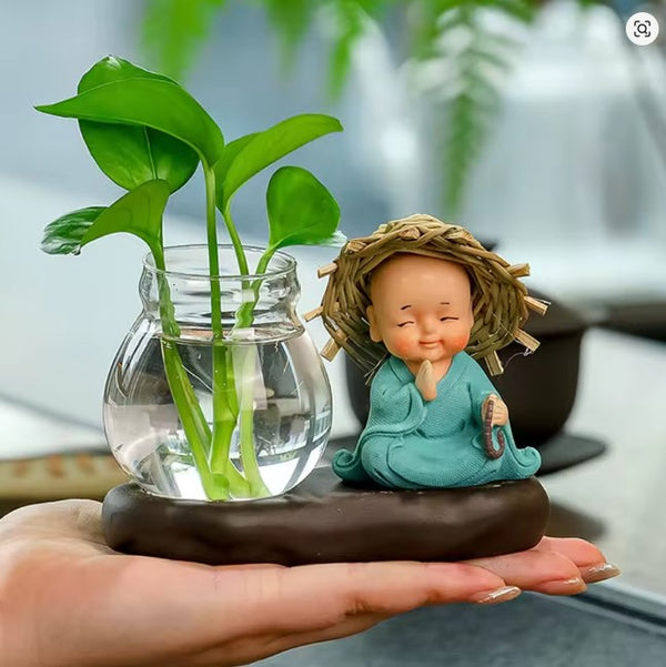 1PC Hydroponic Small Monk Vase