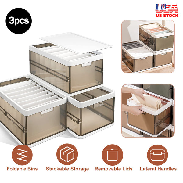 3 Pack Foldable Storage Bin