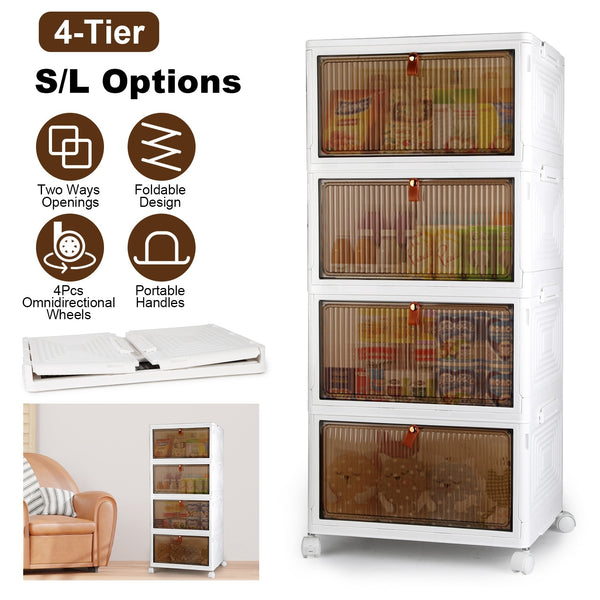 4Pc Foldable Storage Bins