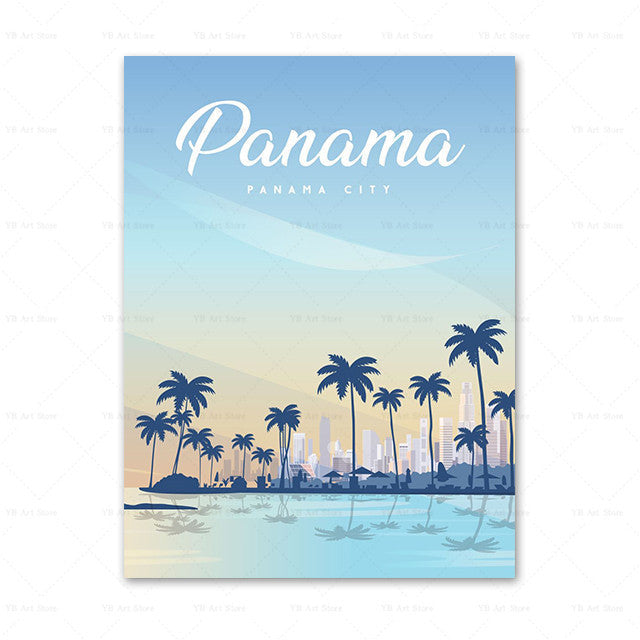Travel City Canvas Painting