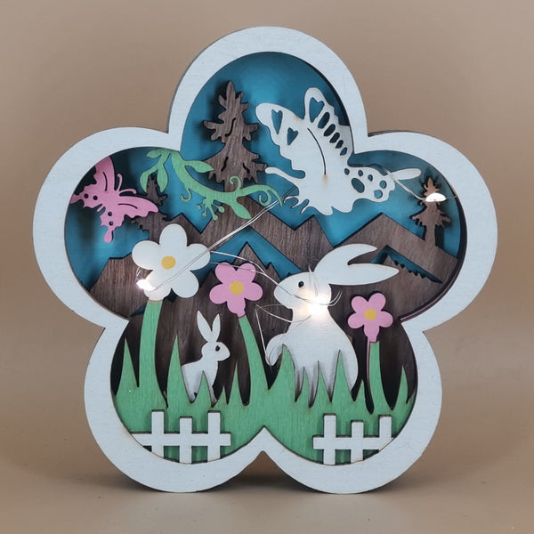 Boxwood Engraved Ornament Pendant – Pastoral Floral Design