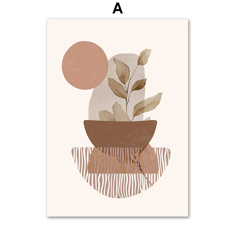 Abstract Geometric Boho Painting