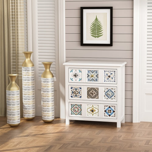 Large Metal Glazed Vases