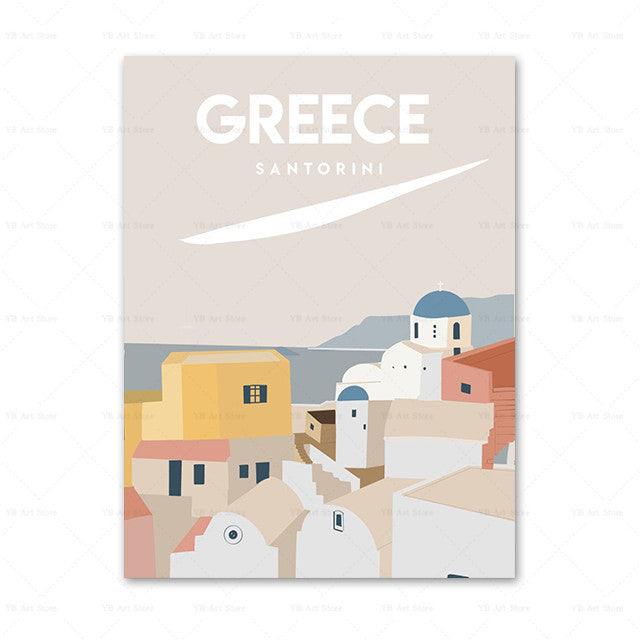Travel City Canvas Painting