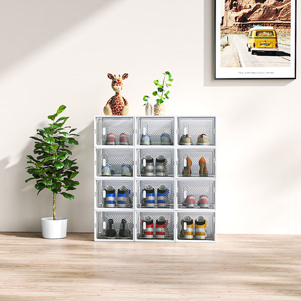 12PCS Plastic Shoe Box Plastic